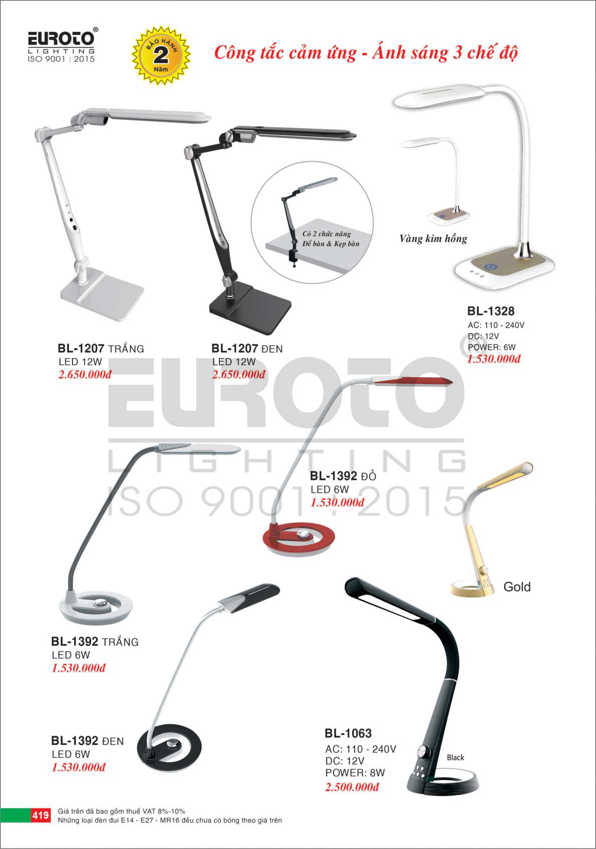 Đèn Bàn EUROTO Den Ban Den Cay Euroto Page 1